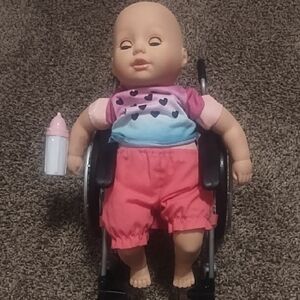 Pink and Blue Doll with Accessories